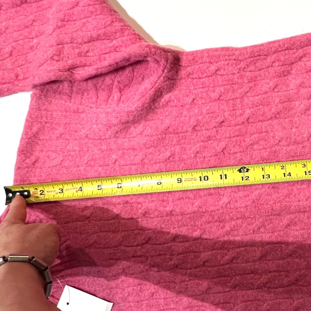 J. Crew Cable Knit Mock Neck Sweater
